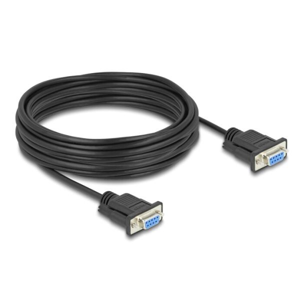 DeLOCK Serial Cable RS-232 D-Sub9 female to female with narrow plug housing 10 m