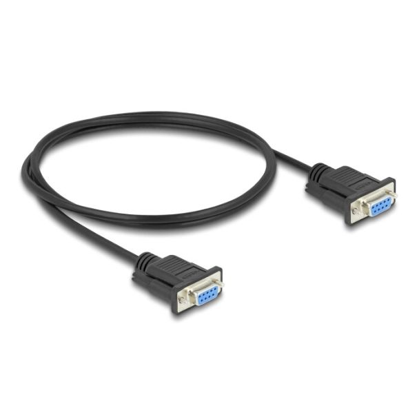 DeLOCK Serial Cable RS-232 D-Sub9 female to female with narrow plug housing 1 m