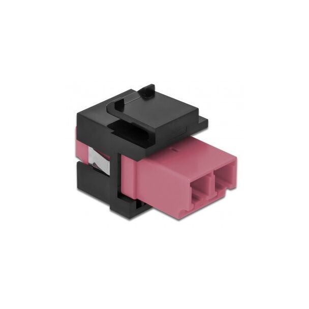 DeLOCK Keystone Module LC Duplex female to LC Duplex female violet / black