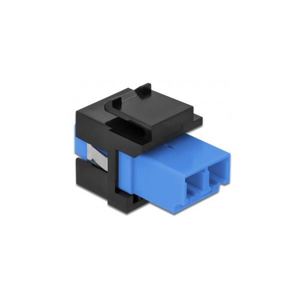 DeLOCK Keystone Module LC Duplex female to LC Duplex female blue / black