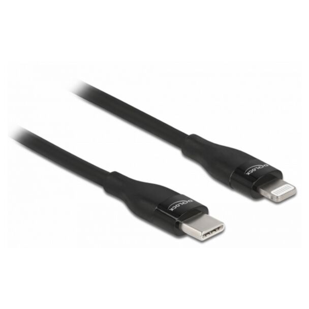 DeLOCK Data and charging cable USB Type-C™ to Lightning™ for iPhone™, iPad™ and iPod™ black 0.5 m MFi
