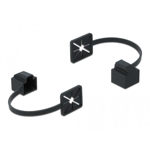 DeLOCK Dust Cover for RJ45 plug with mounting clip black