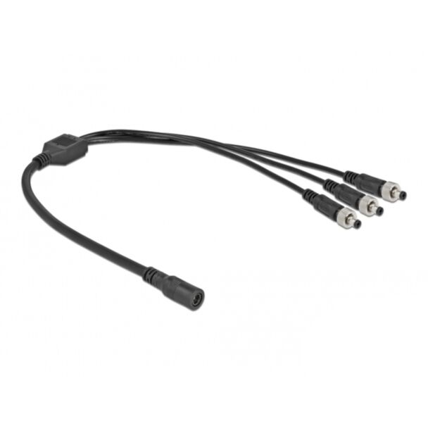 DeLOCK Cavo DC Splitter 5,5 x 2,1 mm 1 x femmina per 3 x maschio avvitabile