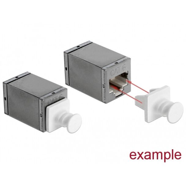 DeLOCK 86507 copertura antipolvere per porta 10 pz RJ-45