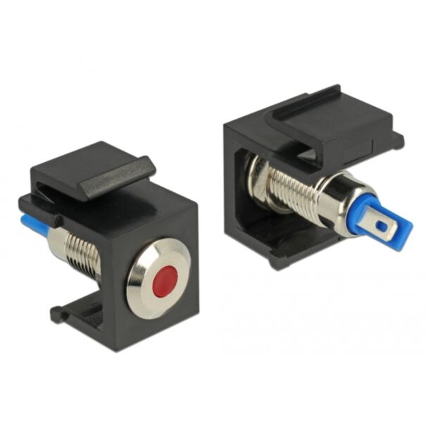 DeLOCK 86464 wire connector Keystone LED Black, Blue, Red, Stainless steel
