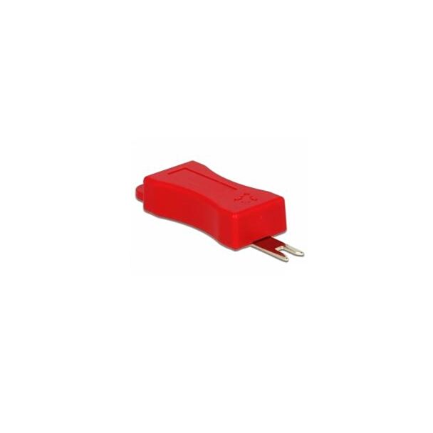 DeLOCK 86412 clip sicura RJ-45 Rosso 4 pz