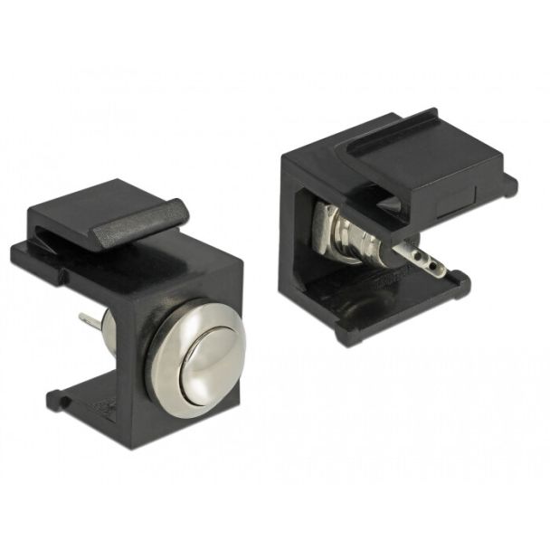 DeLOCK 86402 cavo di collegamento Keystone LED Nero, Acciaio inox