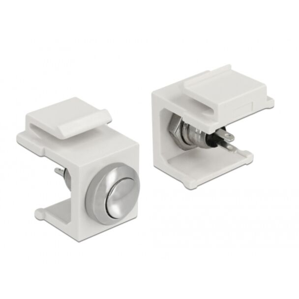 DeLOCK 86401 cavo di collegamento Keystone Acciaio inox, Bianco
