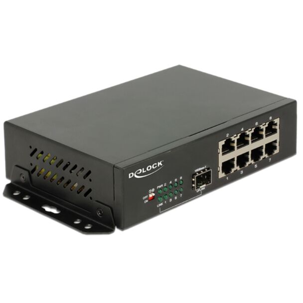 DeLOCK 87708 network switch Gigabit Ethernet (10/100/1000) Black