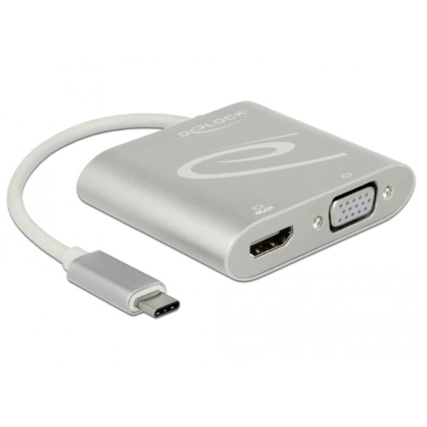 DeLOCK 87705 adattatore grafico USB 3840 x 2160 Pixel Argento