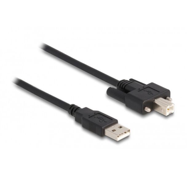 DeLOCK Cable USB 2.0 Type-A male to Type-B male with screws 3 m