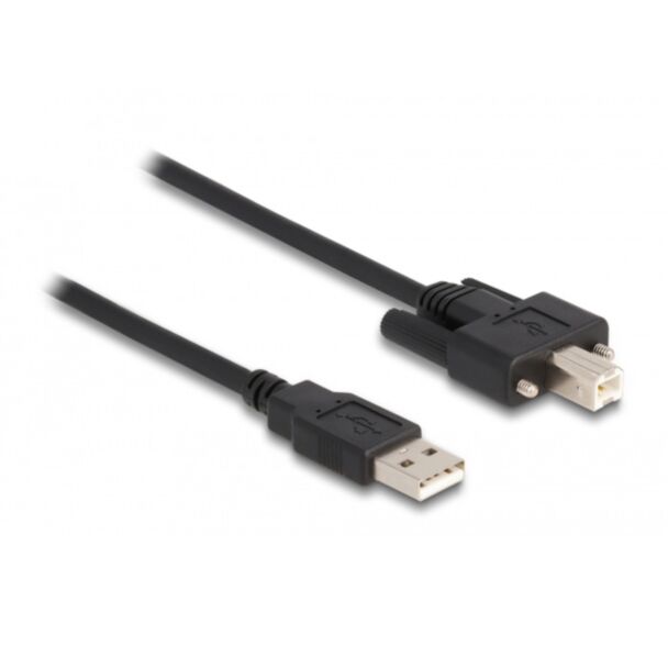 DeLOCK Cavo USB 2.0 Tipo-A maschio a Tipo-B maschio con viti 0,5 m