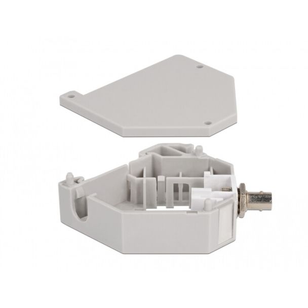 DeLOCK Adattatore guida DIN con Keystone ST Simplex femmina per ST Simplex femmina
