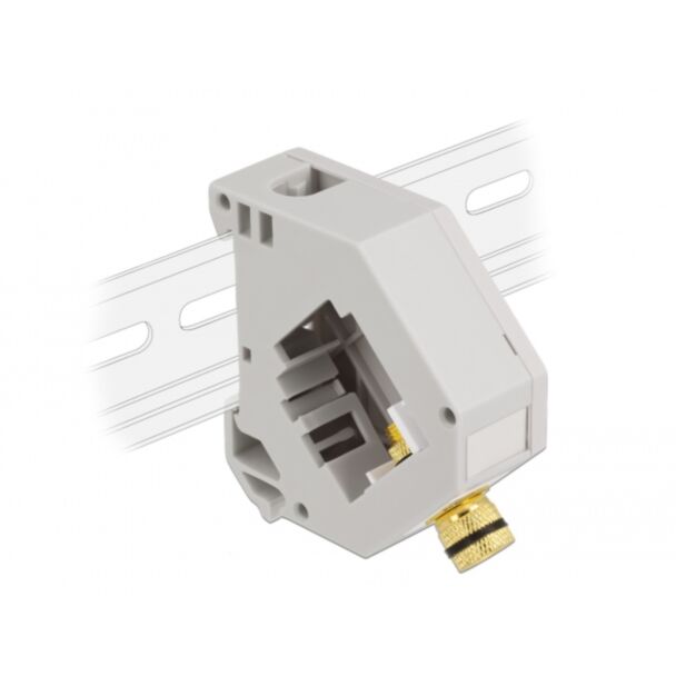 DeLOCK DIN rail Adapter with Keystone binding post to binding post