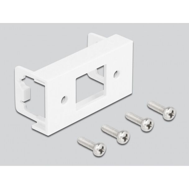 DeLOCK Cavo di estensione di rete per Easy 45 Modulo S/FTP da RJ45 femmina a RJ45 femmina Cat.6A 25 cm nero
