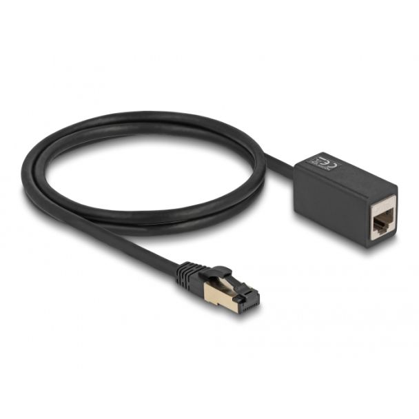 DeLOCK Network Extension Cable RJ45 plug to RJ45 jack Cat.8.1 S/FTP 1 m black