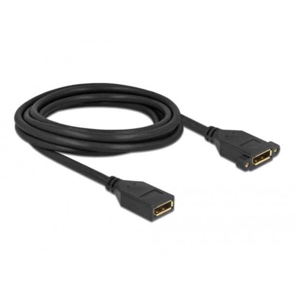 DeLOCK Cavo DisplayPort 1.2 femmina a femmina di montaggio pannello 4K 60 Hz 3 m