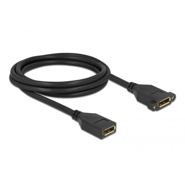 DeLOCK Cavo DisplayPort 1.2 femmina a femmina di montaggio pannello 4K 60 Hz 2 m