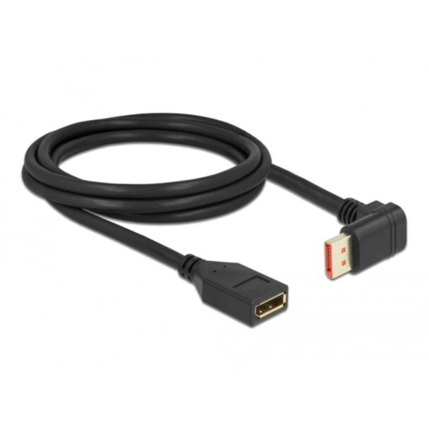 DeLOCK Cavo prolunga DisplayPort maschio 90° angolato vers il basso a femmina 8K 60 Hz 2 m