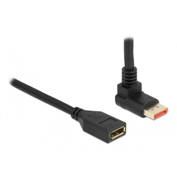 DeLOCK DisplayPort extension cable male 90° upwards angled to female 8K 60 Hz 1 m