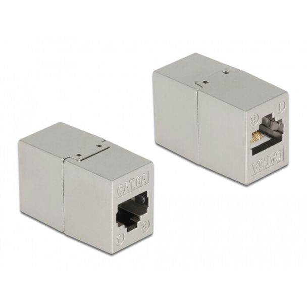 DeLOCK Adapter RJ45 jack to RJ45 jack Cat.6A metal