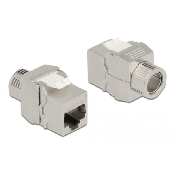 DeLOCK Keystone Module RJ45 jack to LSA Cat.6A toolfree shielded