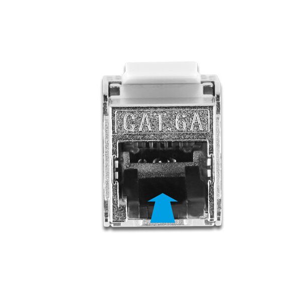 DeLOCK Cavo RJ45 maschio a modulo Keystone RJ45 femmina Cat.6A 3 m nero
