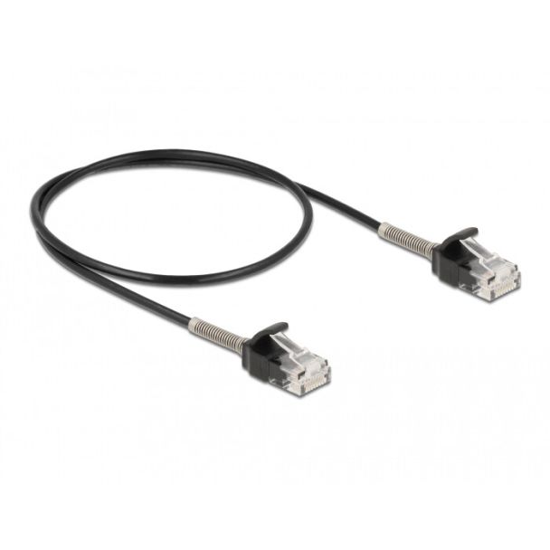 DeLOCK Cavo RJ45 maschio per RJ45 femmina Cat.6A da 50 cm nero