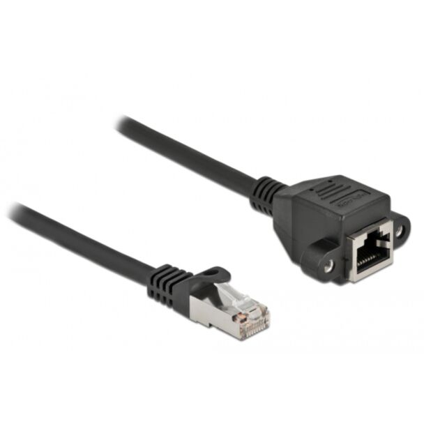 DeLOCK Network Extension Cable S/FTP RJ45 plug to RJ45 jack Cat.6A 3 m black