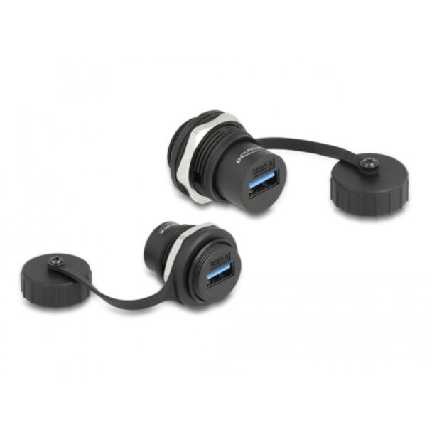 DeLOCK USB 3.2 Gen 1 Type-A built-in connector with protective cap IP67 dust and waterproof