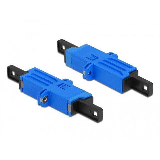 DeLOCK Accoppiatore per fibra ottica E2000 Simplex femmina per Simplex femmina Monomodale blu