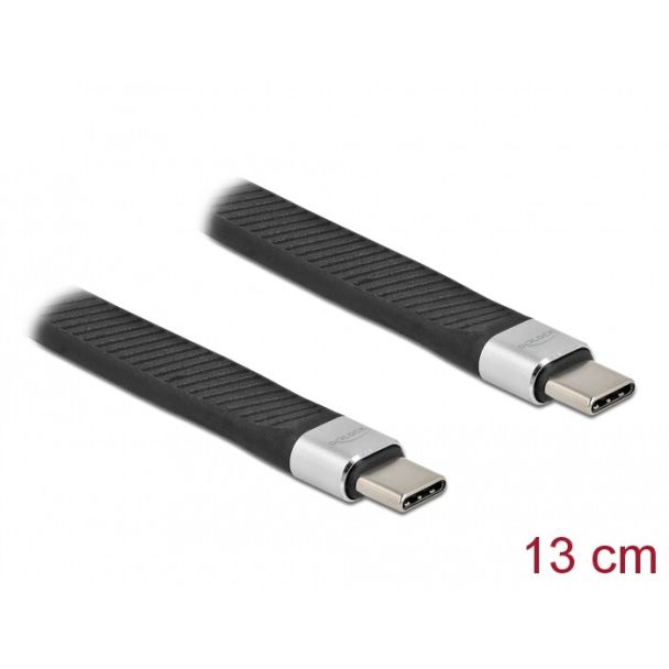 DeLOCK Cavo FPC a nastro piatto USB 3.2 Gen 2 USB Type-C per USB Type-C da 13 cm E-Marcatore PD 5 A