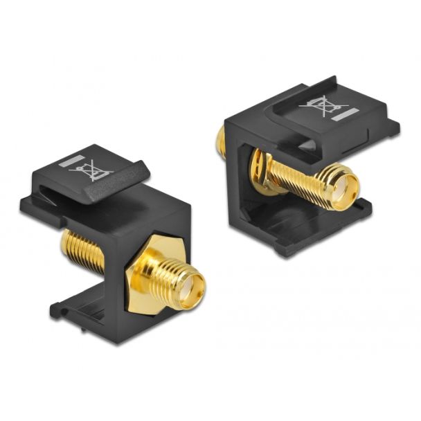 DeLOCK Keystone Module SMA female > SMA female black