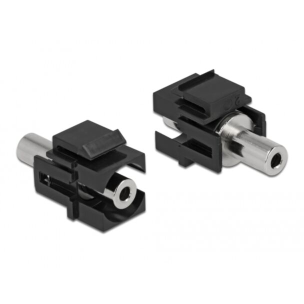 DeLOCK Keystone Module stereo jack female 3.5 mm 3 pin to stereo jack female 3.5 mm 3 pin black