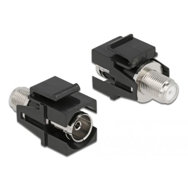 DeLOCK Keystone Module IEC female to F female black