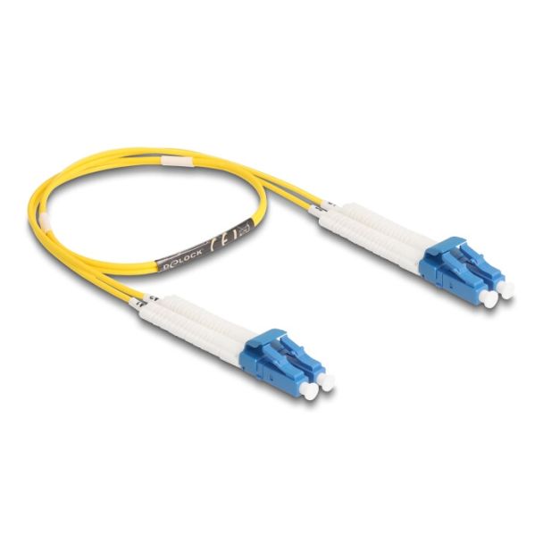 DeLOCK Cavo in fibra ottica LC Duplex per LC Duplex monomodale OS2 angolato 0,5 m
