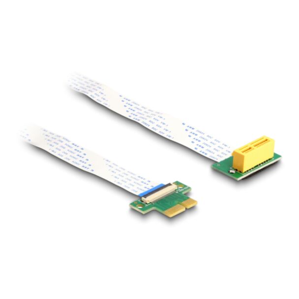 DeLOCK Riser Card PCI Express x1 male to x1 slot 90° angled with FPC cable 30 cm