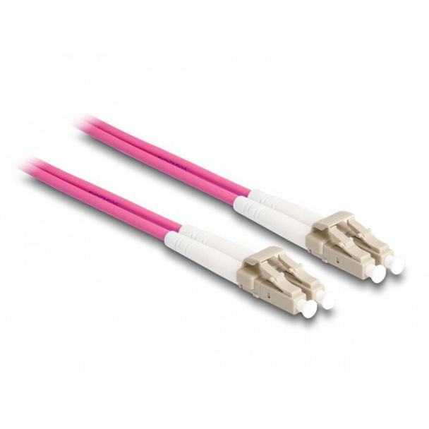 DeLOCK Cavo in fibra ottica con armatura in metallo da LC Duplex a LC Duplex multimodale OM4 2 m