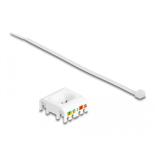 DeLOCK Modulo Keystone RJ45 femmina per LSA Cat.6A senza fili con protezione antipolvere blu