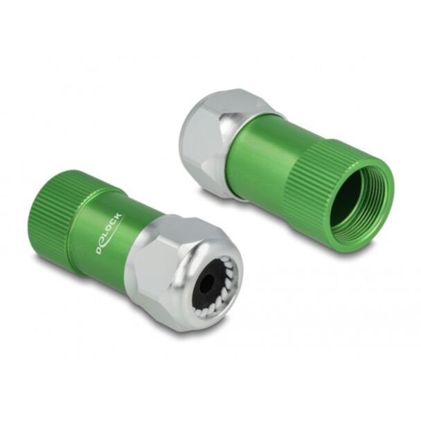 DeLOCK Pressacavo da 6,4 mm con scarico della trazione e protezione dalla flessione, alloggiamento impermeabile e antipolvere (IP67) in alluminio