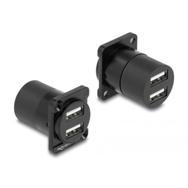 DeLOCK D-Type Module USB 2.0 Type-A 2 x female to 2 x female