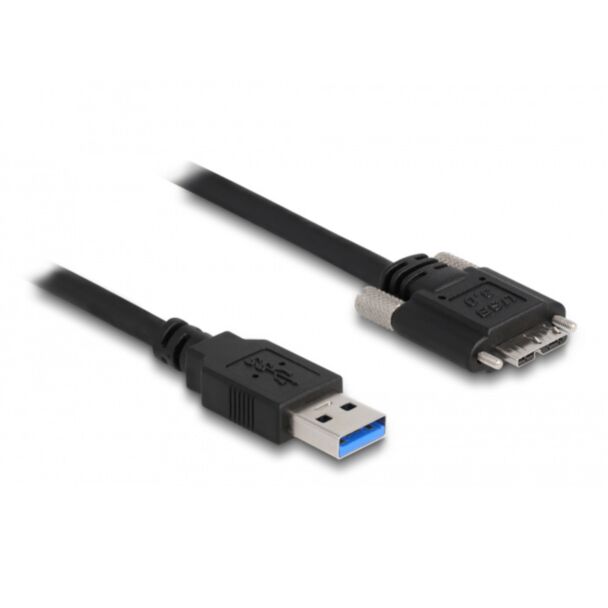 DeLOCK Cavo USB 3.0 Tipo-A maschio a Tipo Micro-B maschio con viti 2 m