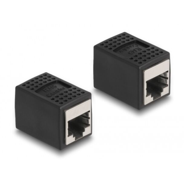 DeLOCK Adattatore RJ45 femmina per RJ45 femmina Cat.6A nero