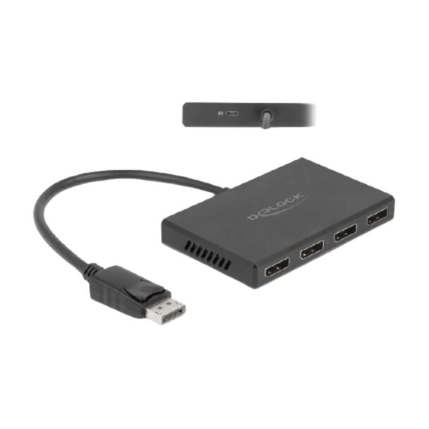 DeLOCK Splitter DisplayPort 1.4 1 x ingresso DisplayPort > 4 x uscita DisplayPort