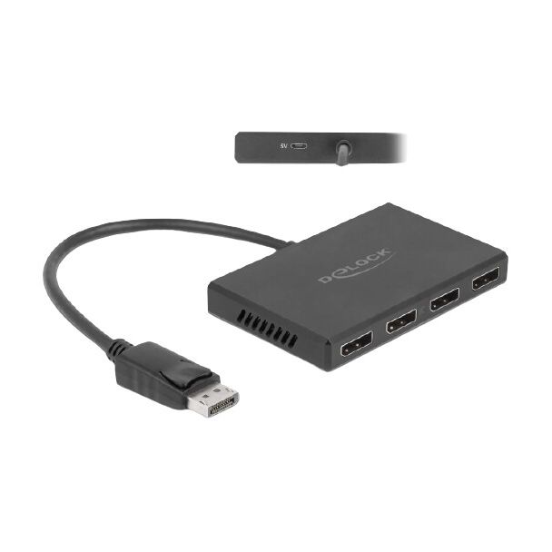 DeLOCK DisplayPort 1.4 Splitter 1 x DisplayPort in to 4 x DisplayPort out