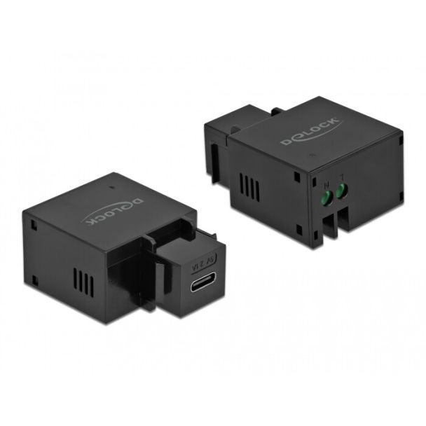 DeLOCK Keystone Module USB Type-C Charging Port 2.1 A black