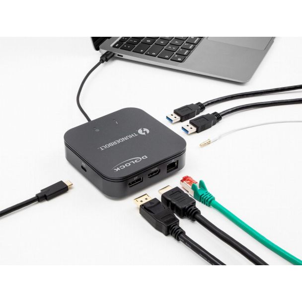 DeLOCK Thunderbolt 3 Mini Docking Station 8K - DisplayPort / HDMI / USB / LAN / Audio / PD 3.0