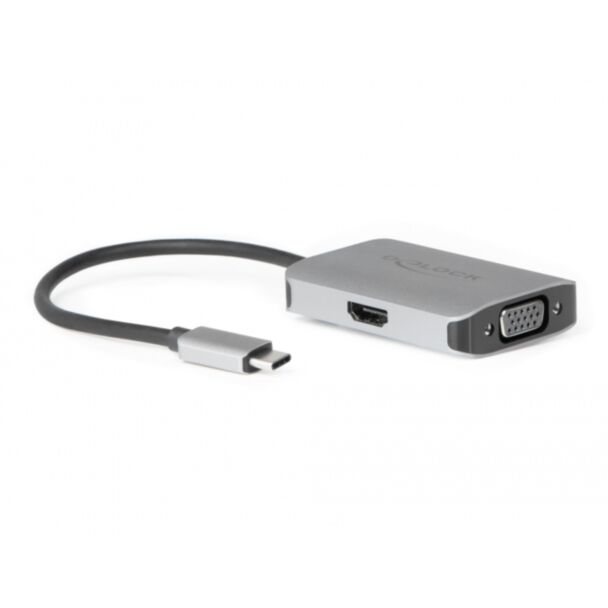 DeLOCK USB Type-C Splitter (DP Alt Mode) > 1 x HDMI + 1 x VGA out