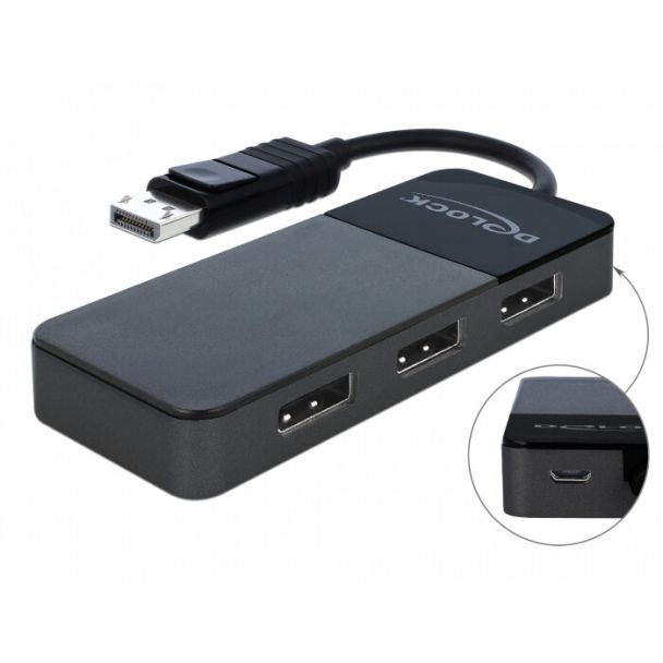 DeLOCK 87737 ripartitore video DisplayPort 3x DisplayPort