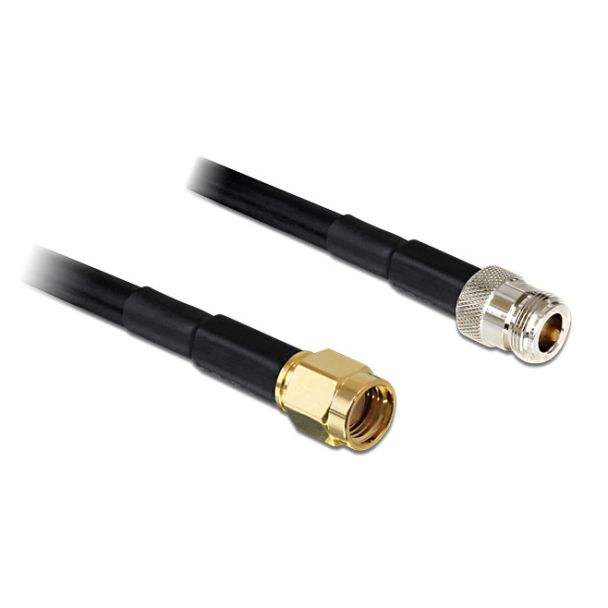 DeLOCK 88686 coaxial cable 3 m RP-SMA Black